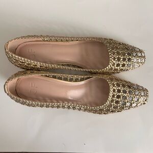 Gold Woven Flats